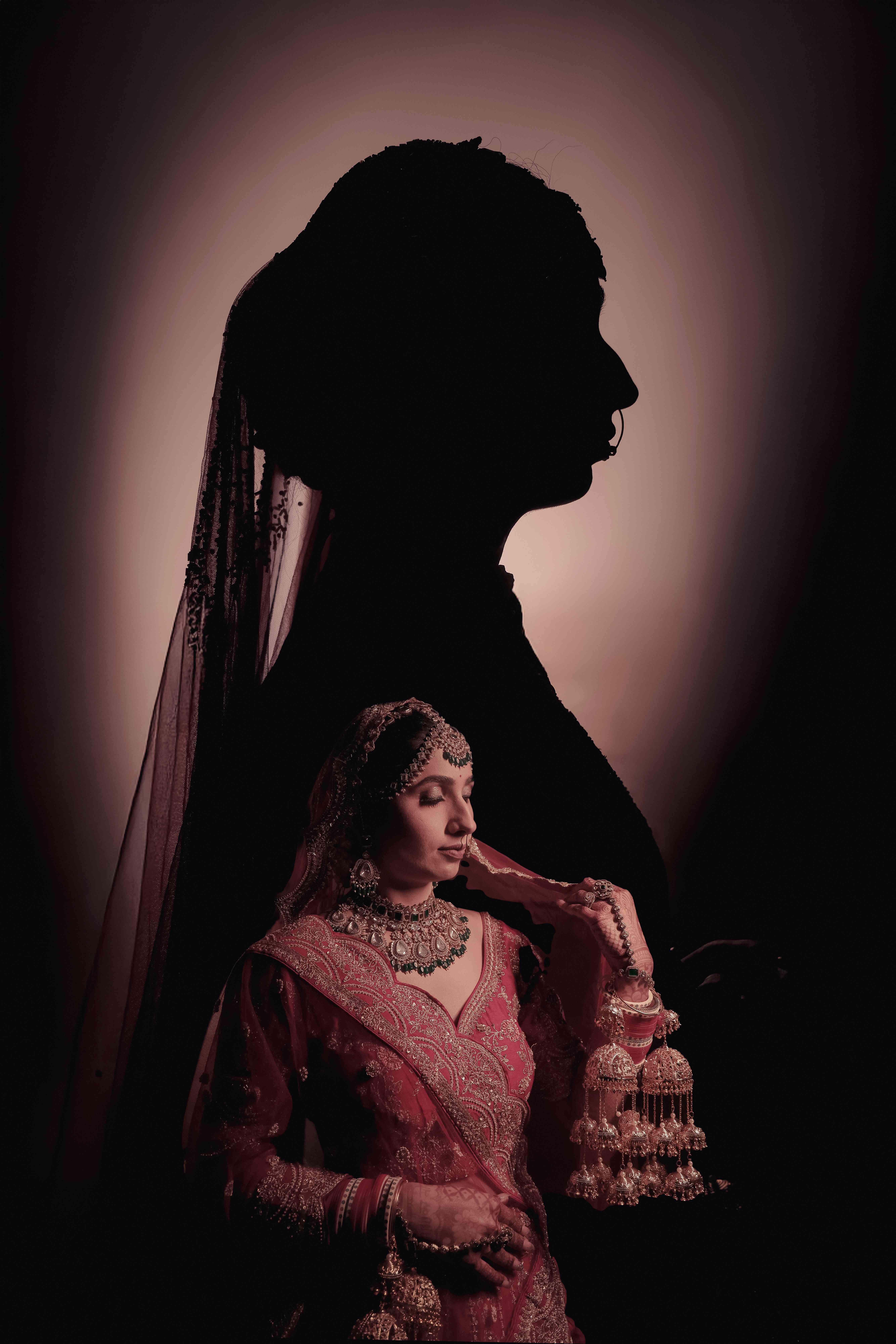 Beautiful Indian bride in traditional wedding attire